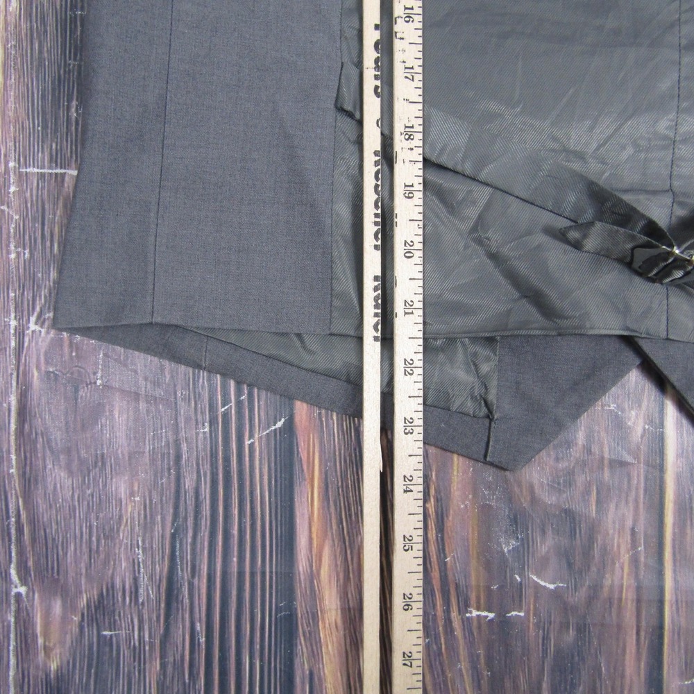 RUTH & BOAZ Vest Mens Medium Gray Dress Suit Waistcoat 4 Button Adjustable Back - Picture 6 of 6